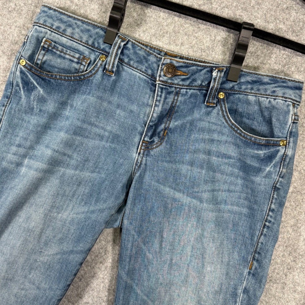 Cabi Skinny Jeans Women 8 Blue Style 319 Medium Wash Whiskered Denim